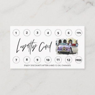 *~* Auto QR Lube Car Tvättar - LOGOTYP Rewards Tac Lojalitetskort