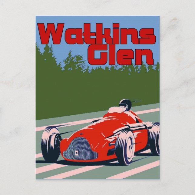Auto Racer, Watkins Glen Vykort (Framsida)