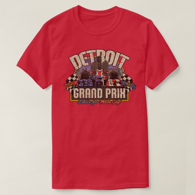 Auto Racing Detroit Grand Prix 1982  T Shirt (Design framsida)