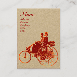 AUTO REPAIR AUTOMOTIVE MONOGRAM Brown Kraft Papper Visitkort