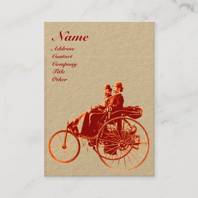 AUTO REPAIR AUTOMOTIVE MONOGRAM Brown Kraft Papper Visitkort (Framsida)