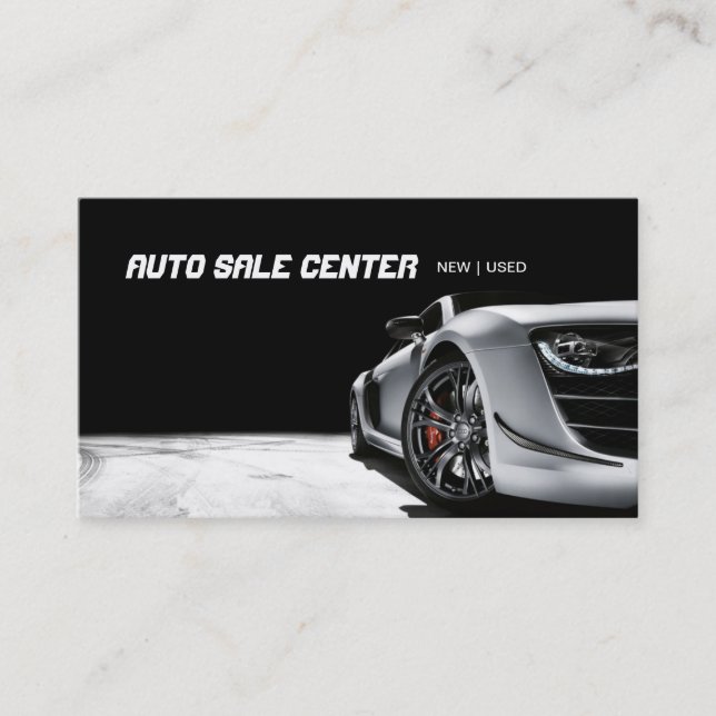 Auto Sale Car Dealership Business Card Visitkort (Framsida)