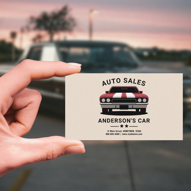 Auto Sales Visitkort (Auto Sales Business Card)