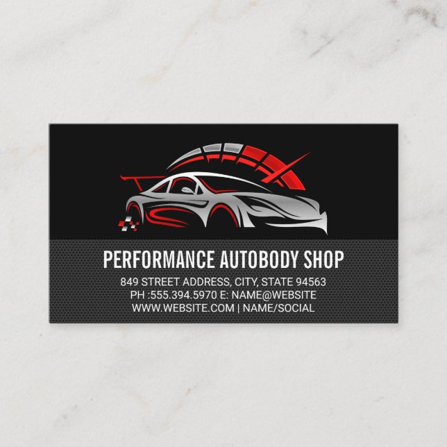 Auto Services Logo | Car | Mechanic Visitkort (Framsida)