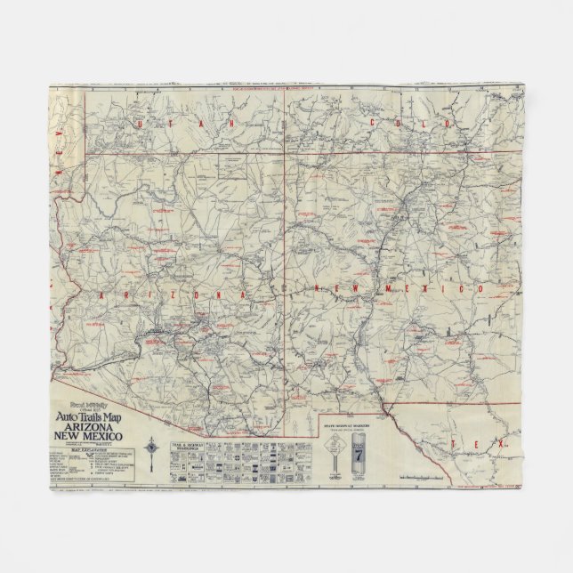 Auto slingor för RandMcNally officiell 1925 Fleecefilt (Framsidan (Horisontell))