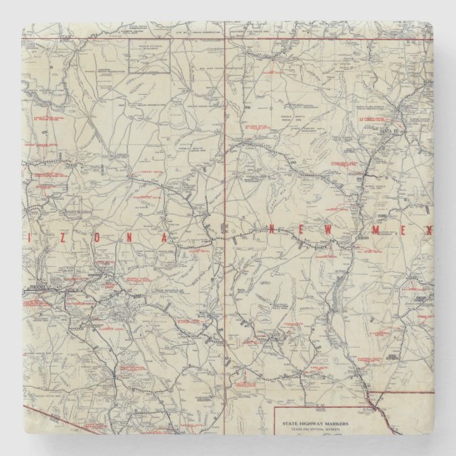 Auto slingor för RandMcNally officiell 1925 Underlägg Sten (Framsidan)