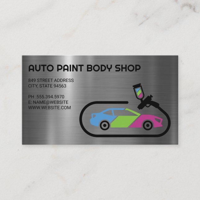 Auto Support | Car Paint Jobs Visitkort (Framsida)