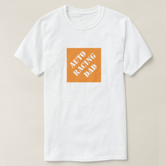 Auto Tävla Pappa Funny Pappa Humous Fars dag T Shirt (Design framsida)