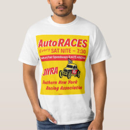 AUTO TÄVLINGAR! Logotyp för Danbury mässaspeedway T-shirt