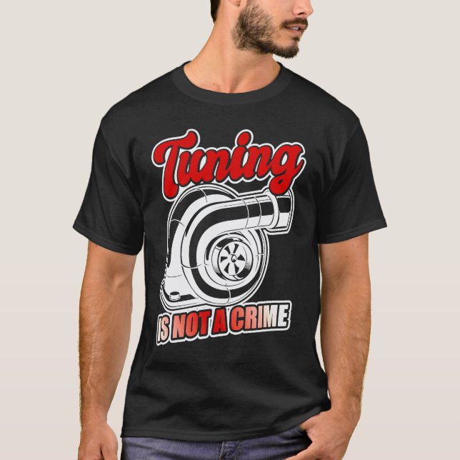 Auto Tuner Outfit Bilmekaniker Racing Bil Tuning   T Shirt (Framsida)