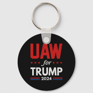 Auto Workers for Trump 2024 American Flagga Trump Nyckelring