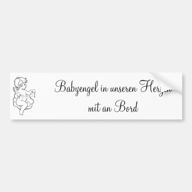 Autoaufkleber Babyengel in unseren herzen mit an B Bildekal (Framsidan)