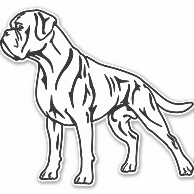 Autoaufkleber Boxer stehend Klistermärken (Framsida)