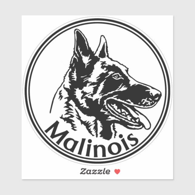 Autoaufkleber Malinois klassisch rund  Klistermärken (Ark)