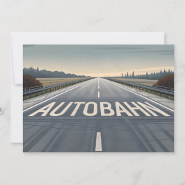 Autobahn Infinite Road Perspective Art Julkort