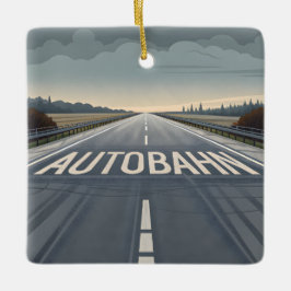 Autobahn Oändlig Väggperspektiv Konst Julgransprydnad Keramik