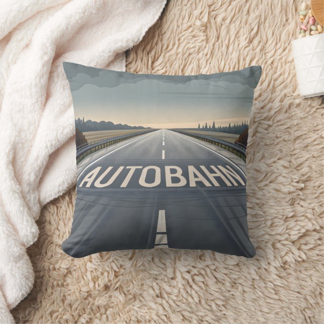 Autobahn Oändlig Väggperspektiv Konst Kudde (Filt)