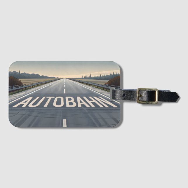 Autobahn Oändlig Vägperspektiv Konst Bagagebricka (Framsida horisontal)