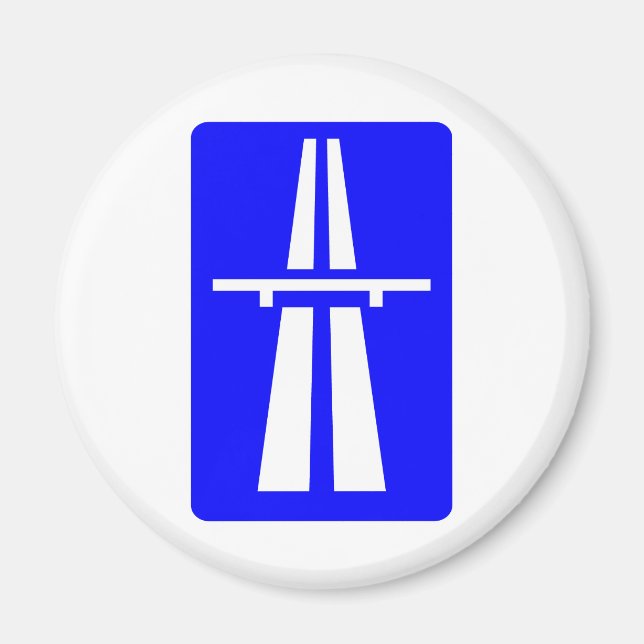 Autobahn-tecken Magnet (Framsidan)