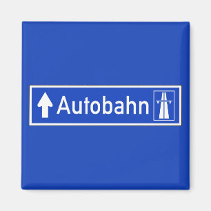 Autobahnen trafikerar undertecknar, tyskland magnet
