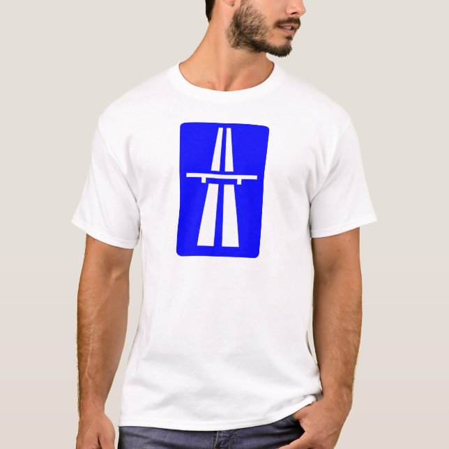 Autobahnen undertecknar tee shirt (Framsida)