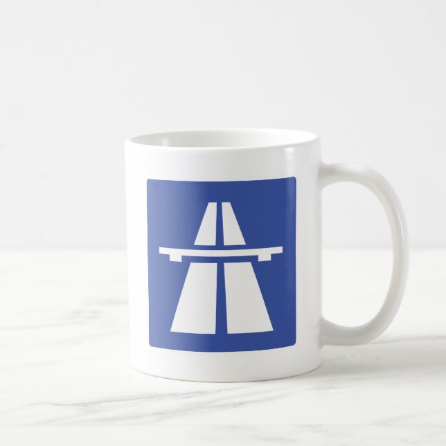 Autobahnschild Kaffemugg (Höger)