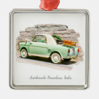 Autobianchi Bianchina | Minibil från Italien Julgransprydnad Metall