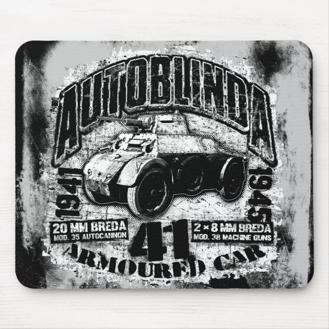 Autoblinda 41 Mousepad Musmatta (Framsidan)