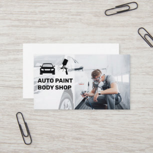 Autobody Paint Shop Färgbil för arbetare Visitkort