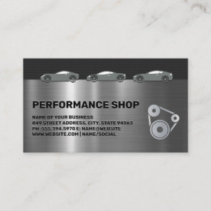 Autobody Performance Shop Idrottsvagnar Visitkort