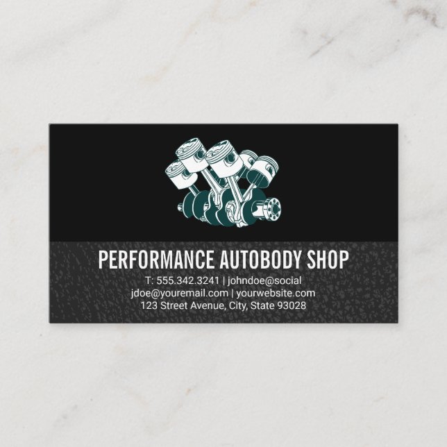 Autobody | Prestation | Kolvmotor Visitkort (Framsida)