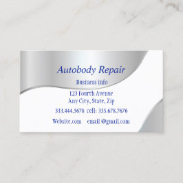 Autobody Repair Shiny Metal Background Visitkort