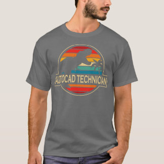 Autocad Technician Dinosaur T Shirt