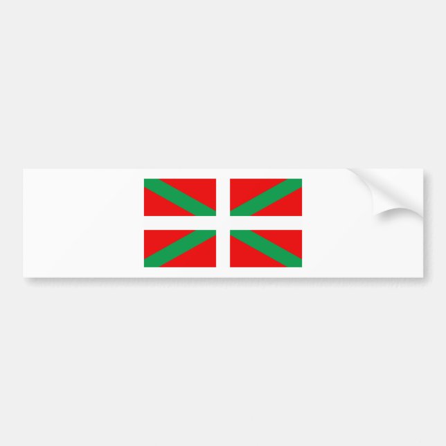 Autocollant avec drapeau Basque "Ikkurina" Bildekal (Framsidan)