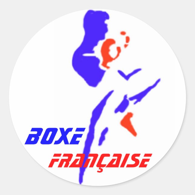 Autocollant Boxe Française Runt Klistermärke (Framsida)
