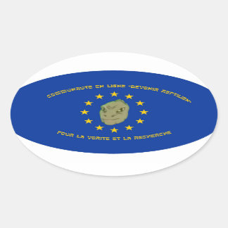 Autocollant Devenir Reptilien forme "ballon" Ovalt Klistermärke