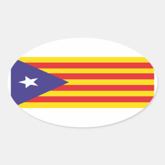 Autocollant Drapeau Catalan "Serenya" Ovalt Klistermärke