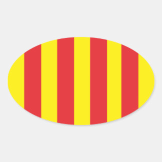 Autocollant Drapeau Provençal Ovalt Klistermärke