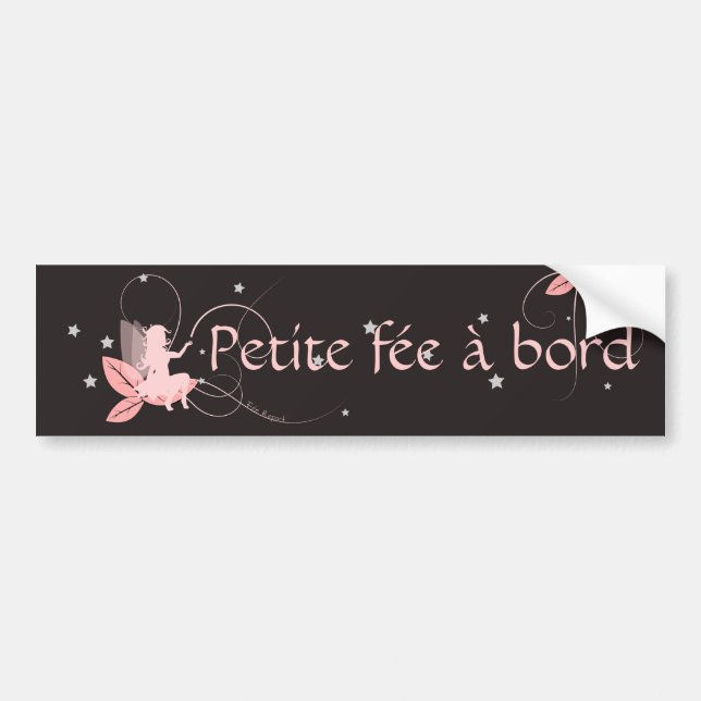 Autocollant fée rose petite fée à bord bildekal (Framsidan)