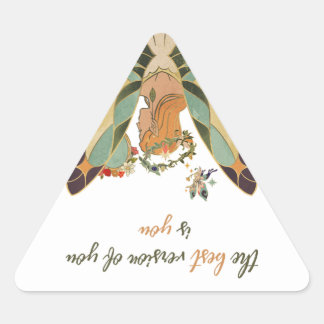 Autocollant – Inspirational Quote Sticker – The Be Triangelformat Klistermärke