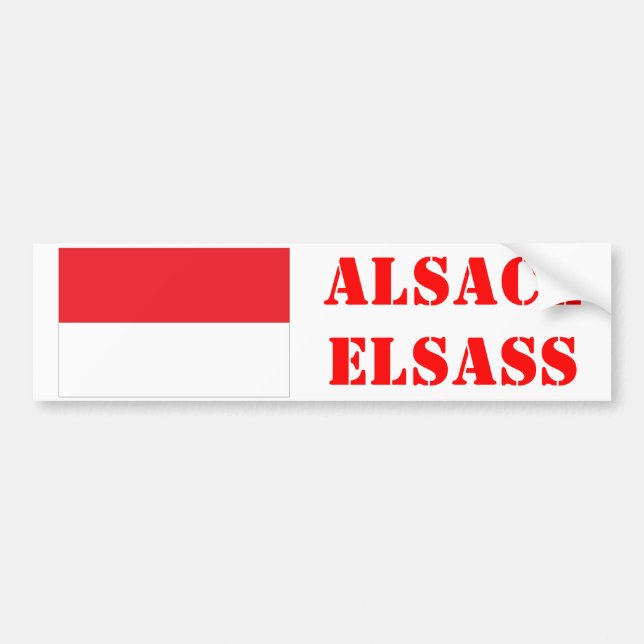 Autocollant pour voiture Alsace Rot ùn Wiss Bildekal (Framsidan)