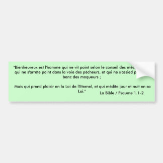 Autocollant pour voiture/Bumper Sticker - Verset B Bildekal