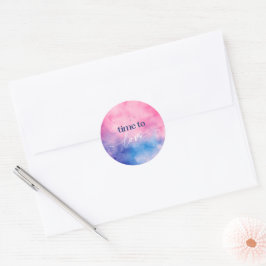 Autocollant Saint-Valentin - Design Aquarelle Runt Klistermärke