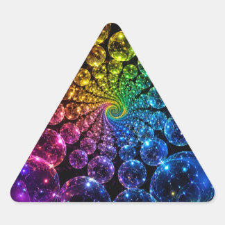 Autocollant spirale psychedelique triangelformat klistermärke