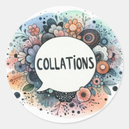 Autocollants ronds classiques runt klistermärke