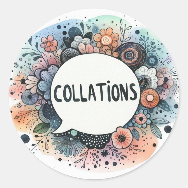 Autocollants ronds classiques runt klistermärke (Framsida)