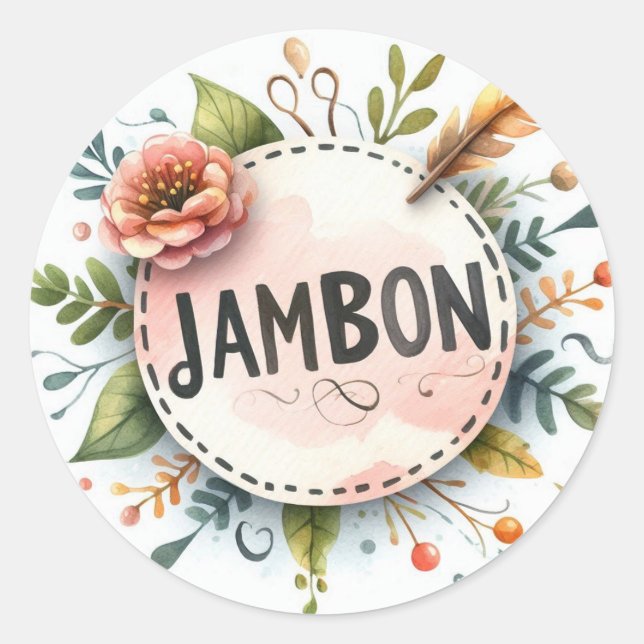 Autocollants ronds classiques runt klistermärke (Framsida)