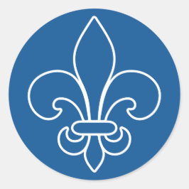 AutocollantX20 Fleur de lys français moderne Runt Klistermärke