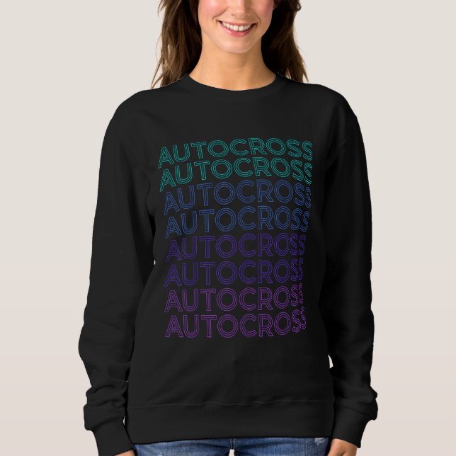 Autocross Car Racing Retro T Shirt (Framsida)