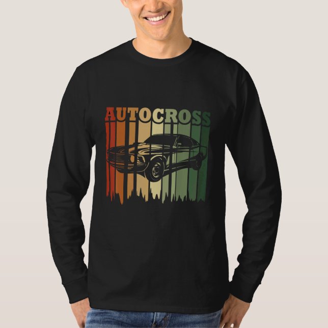 Autocross Retro Car Racing Motorsport Apparel T Shirt (Framsida)